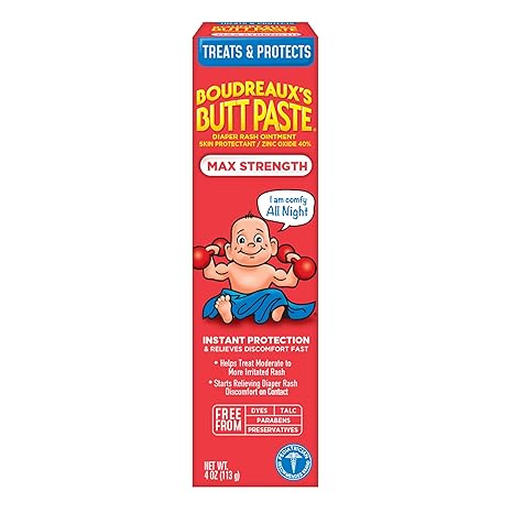Boudreaux’s Butt Paste Max Strength Diaper Rash Cream for Baby