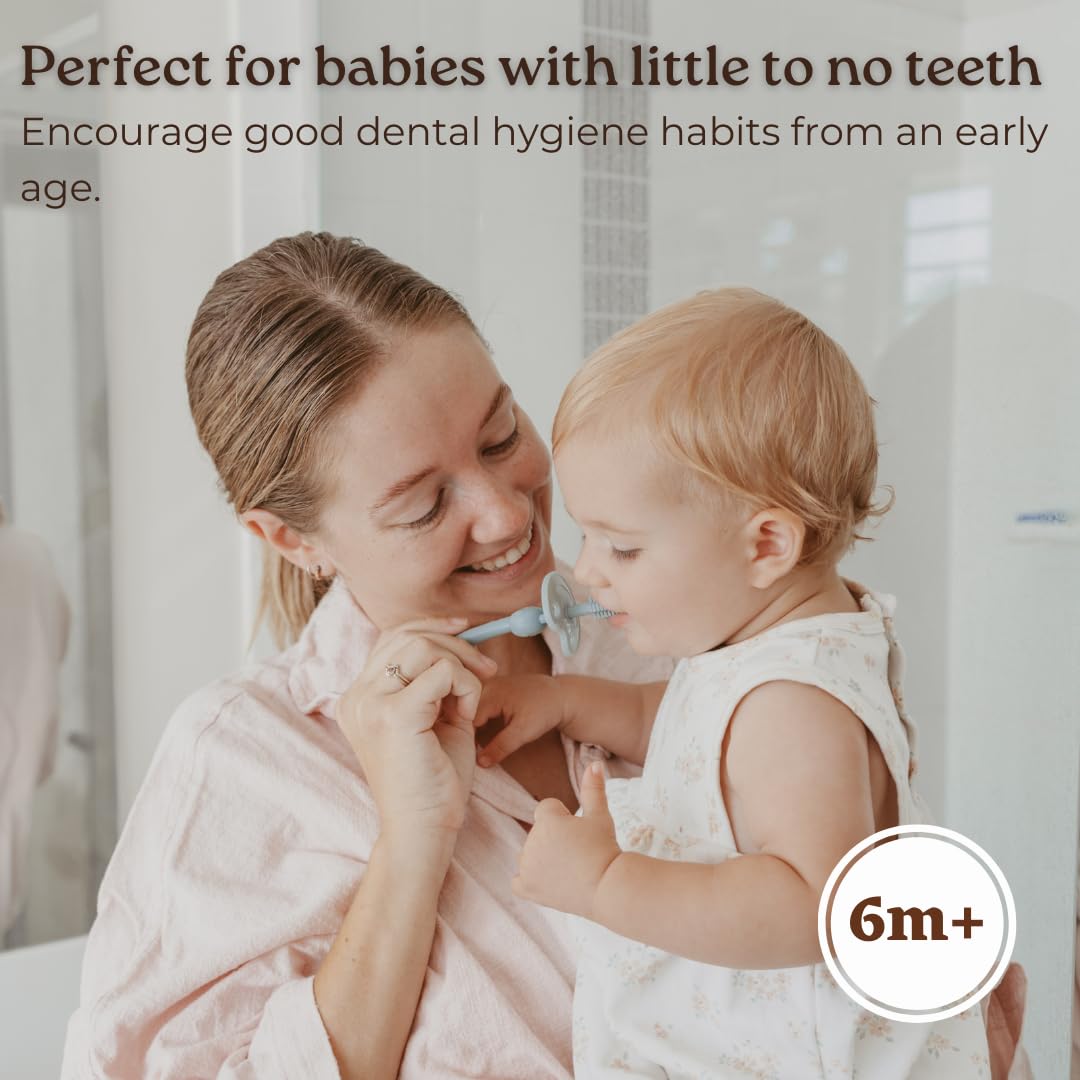 Haakaa 360° Silicone Baby Toothbrush - 6 Months+ (color may vary)