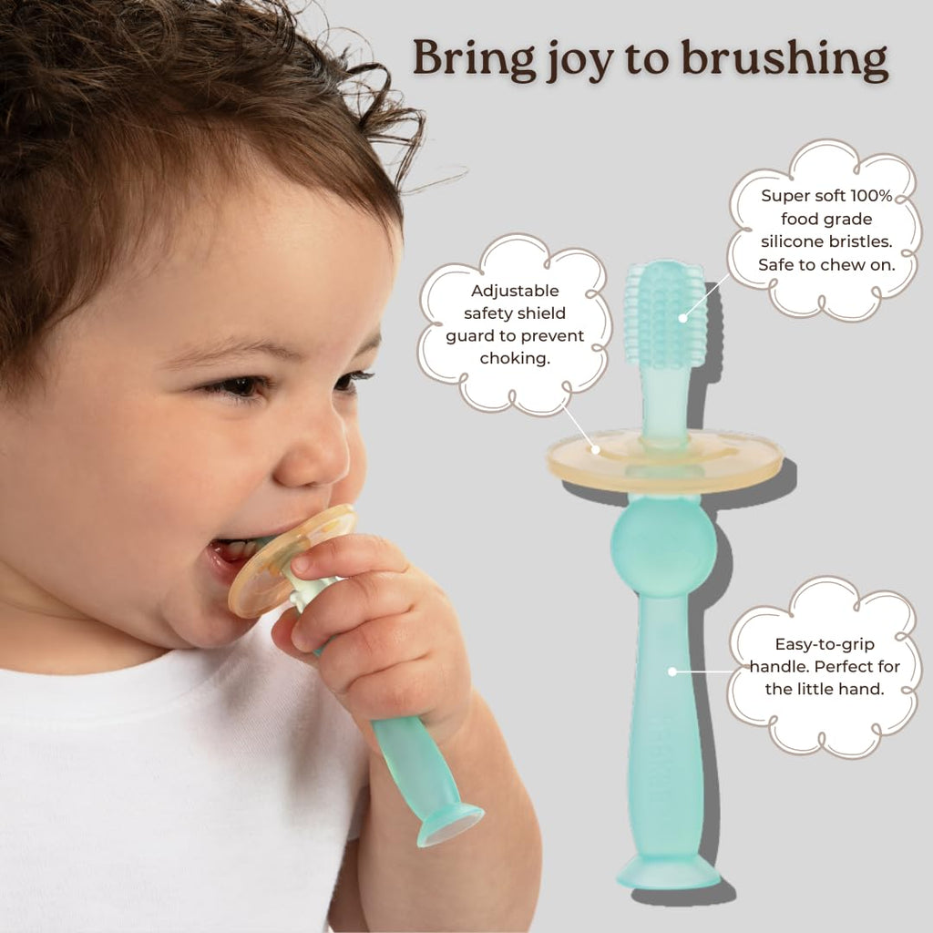 Haakaa 360° Silicone Baby Toothbrush - 6 Months+ (color may vary)