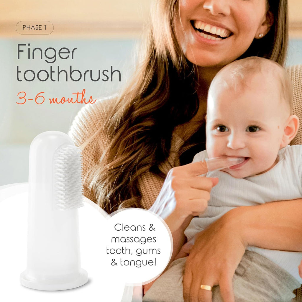 Cherish Baby Care Baby Toothbrush & Toddler Toothbrush Set (0-2 Years) - BPA-Free & Safety-Tested, 2023 Award Winner, Food-Grade Silicone