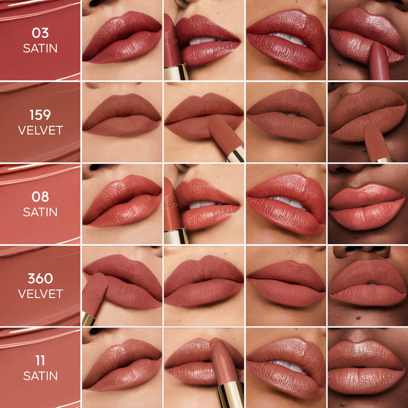 GUERLAIN - Rouge G Customizable Satin & Velvet Matte Lipstick ( lipstick and lip case sold separately)