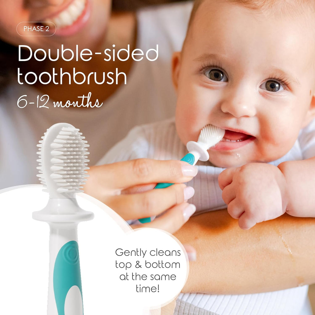 Cherish Baby Care Baby Toothbrush & Toddler Toothbrush Set (0-2 Years) - BPA-Free & Safety-Tested, 2023 Award Winner, Food-Grade Silicone