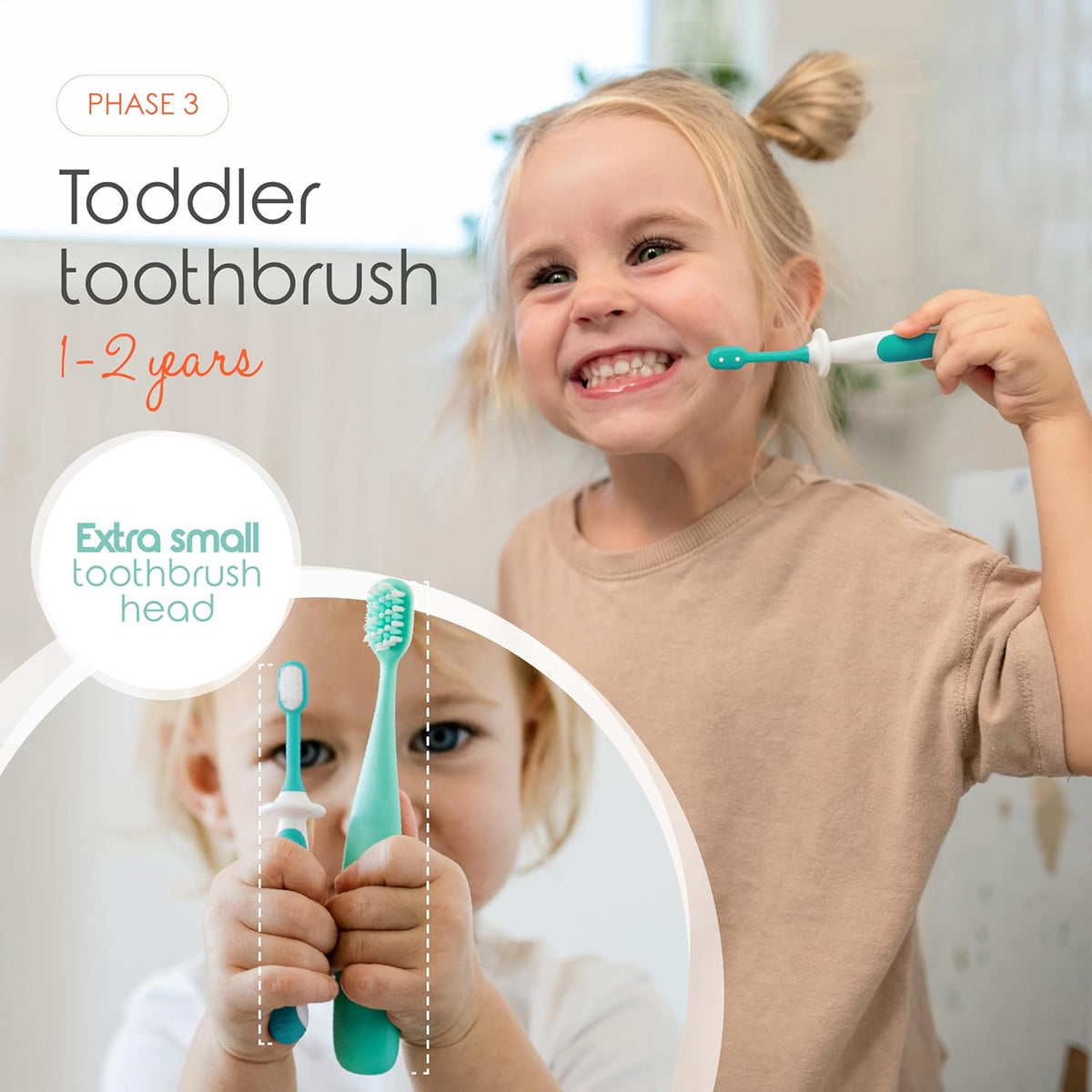 Cherish Baby Care Baby Toothbrush & Toddler Toothbrush Set (0-2 Years) - BPA-Free & Safety-Tested, 2023 Award Winner, Food-Grade Silicone