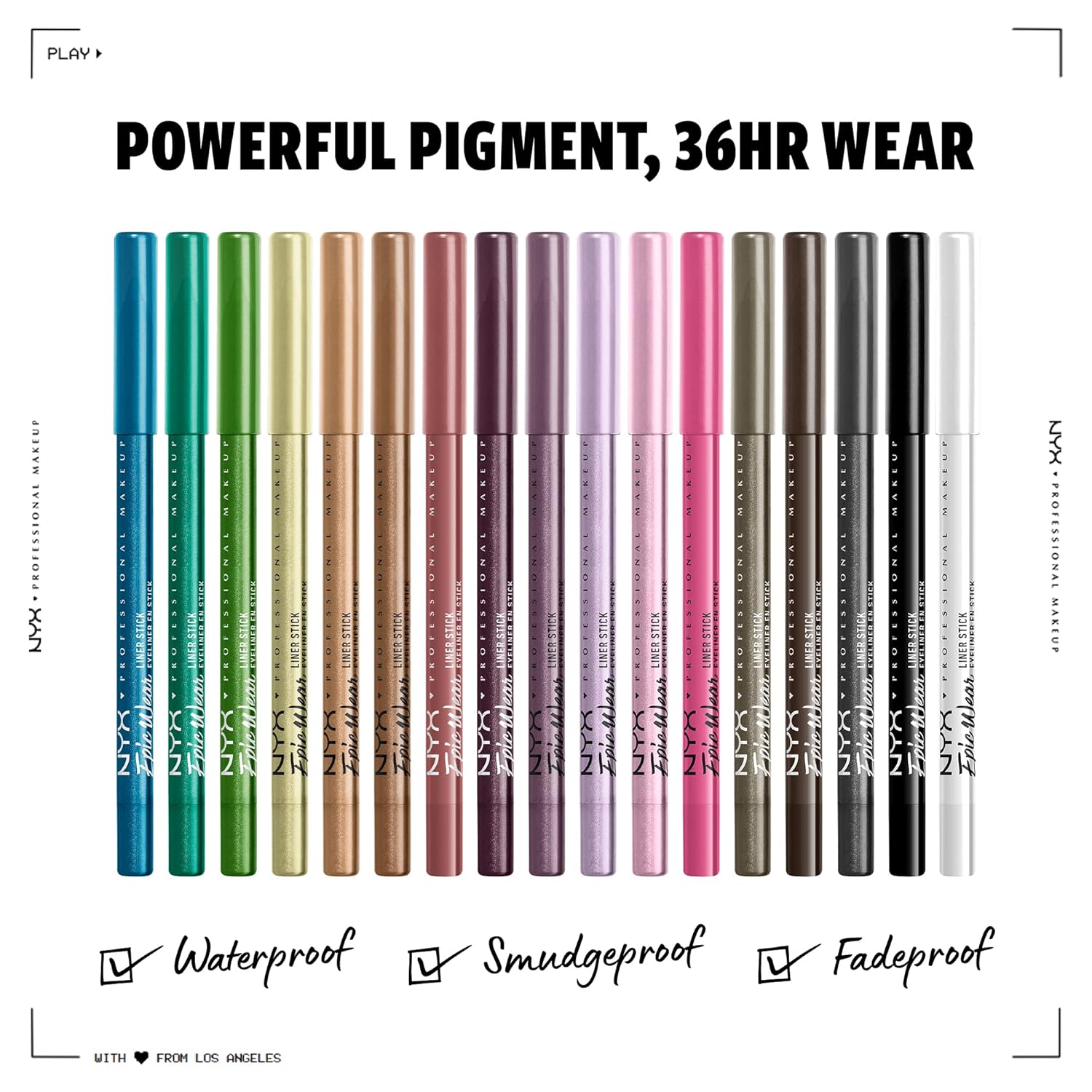 NYX Epic Wear Waterproof Eyeliner Stick