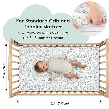 Yoofoss Baby Crib Sheets for Boys Girls