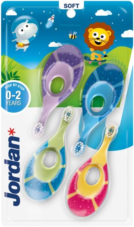 Jordan Step 1 Baby Toothbrush | 0-2 Years 4 pac