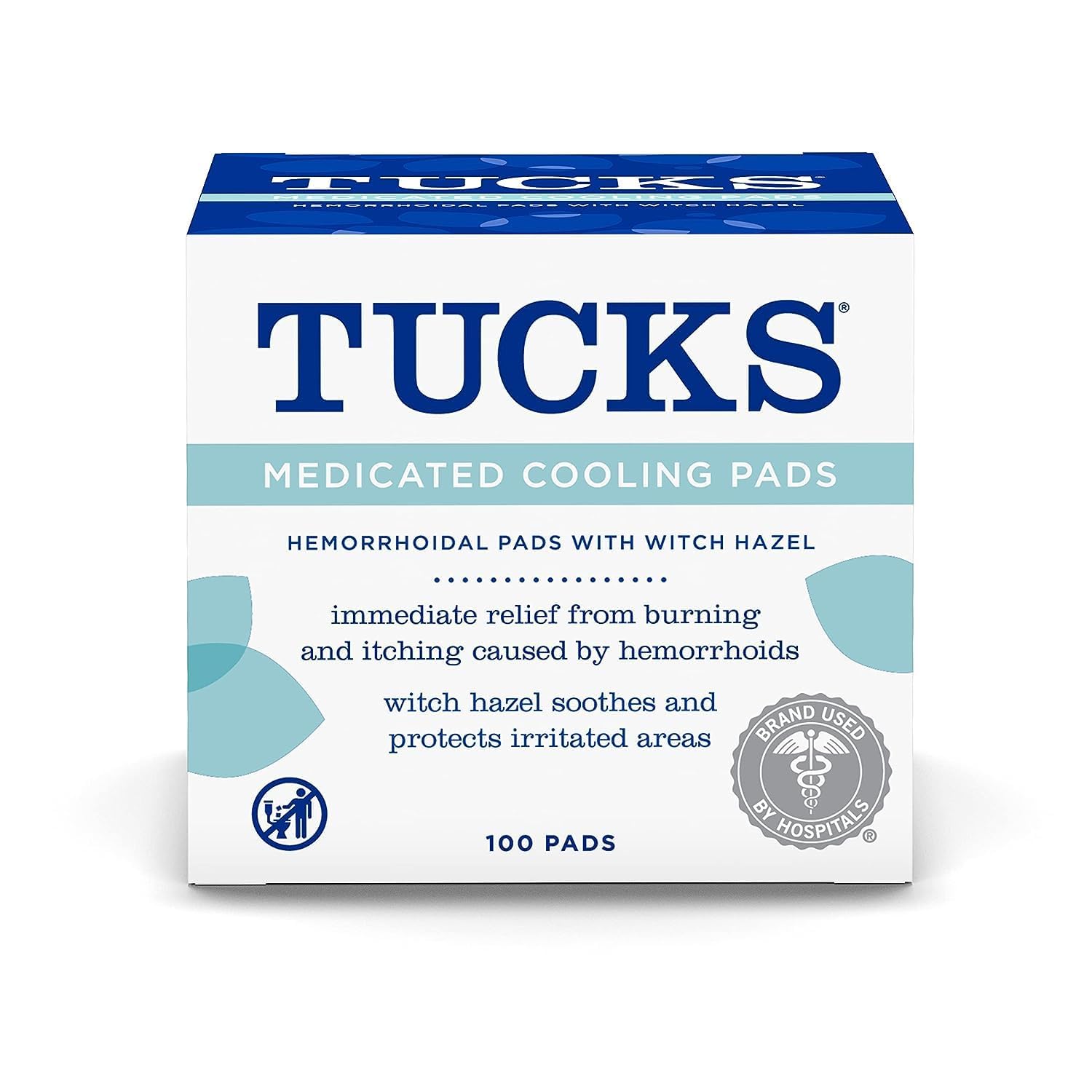 TUCKS Medicated Cooling Pads, 100 Count
