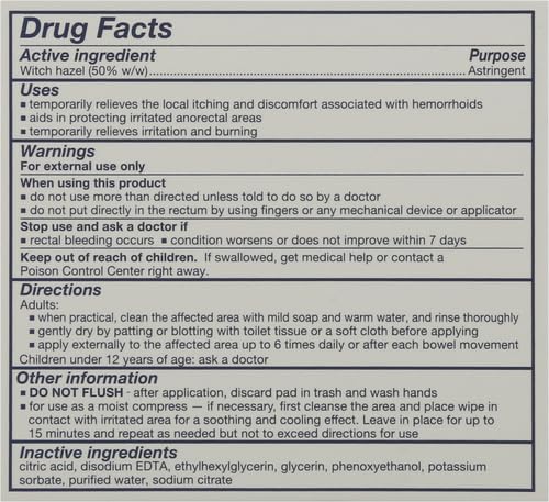 TUCKS Medicated Cooling Pads, 100 Count