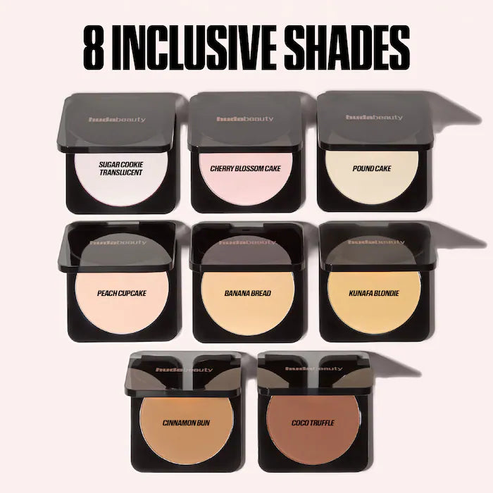 HUDA BEAUTY 
Easy Bake Airbrush Matte Pressed Setting Powder