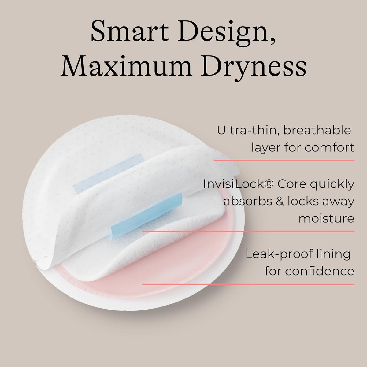 Lansinoh Stay Dry Disposable Nursing Pads, 100 Count