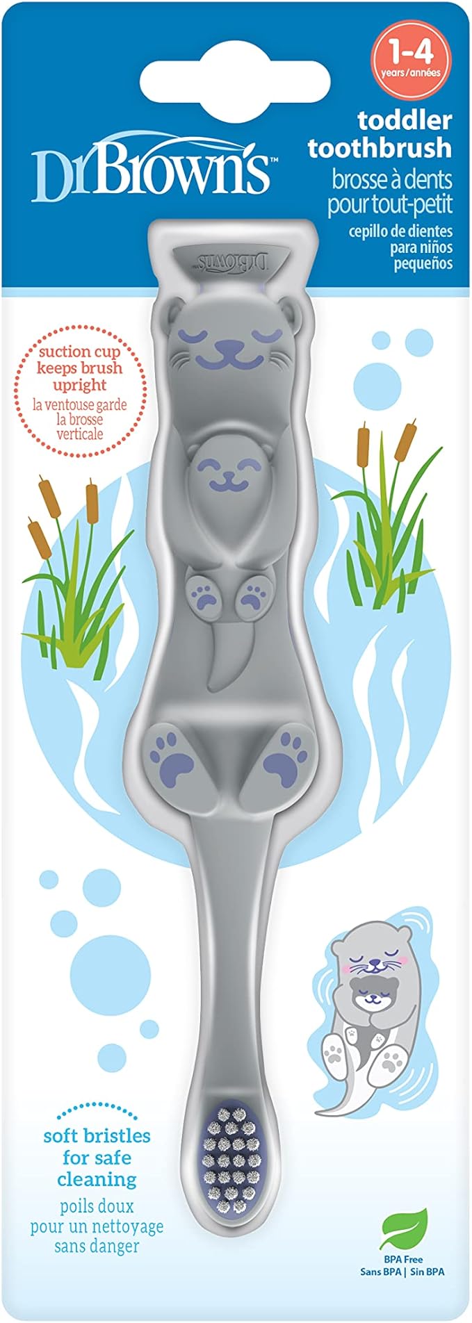 Dr. Brown's Otter Toddler Toothbrush,Ages 1-4, 1-Pack