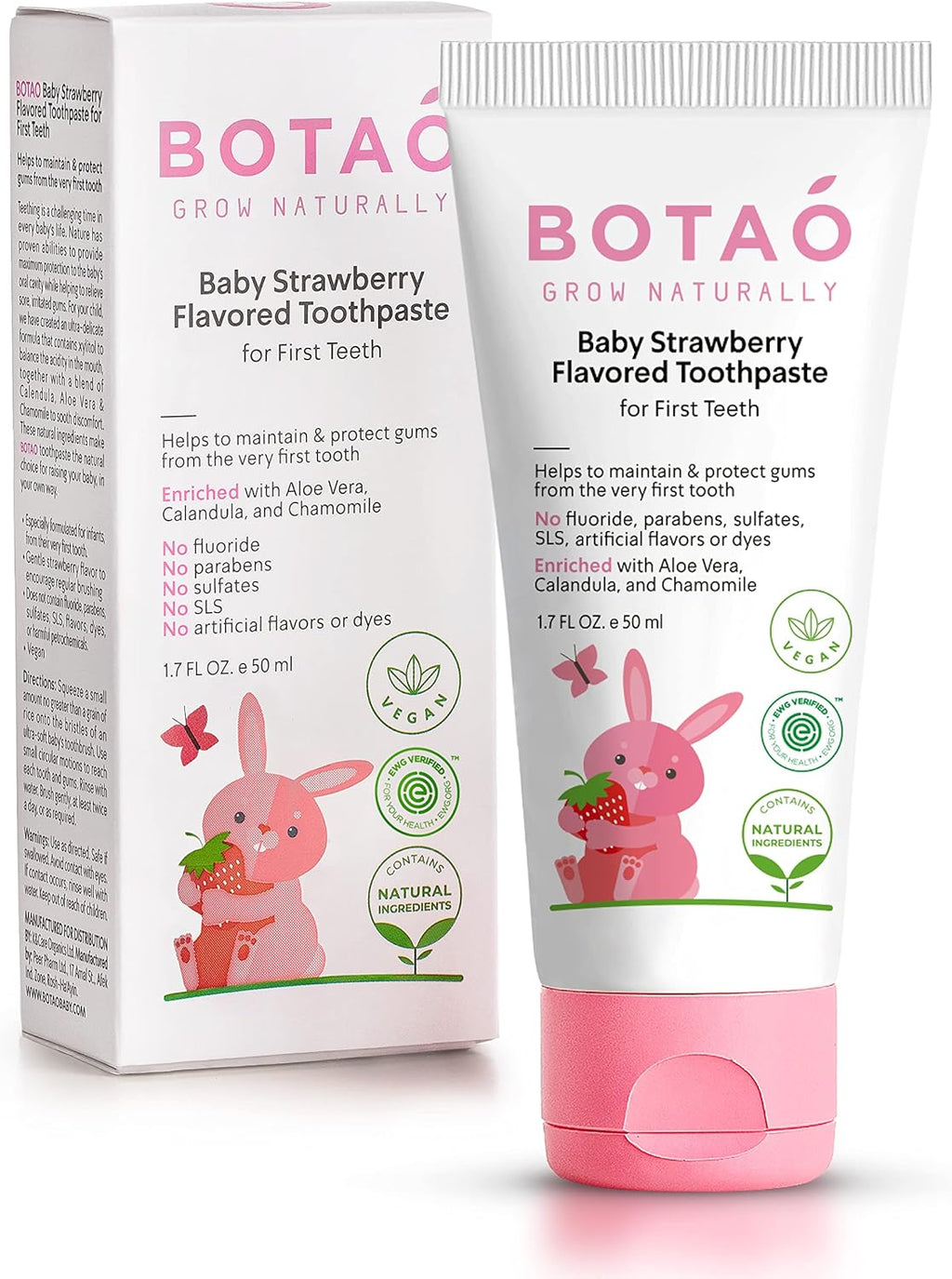 BOTAO Fluoride Free Baby Toothpaste 50ml