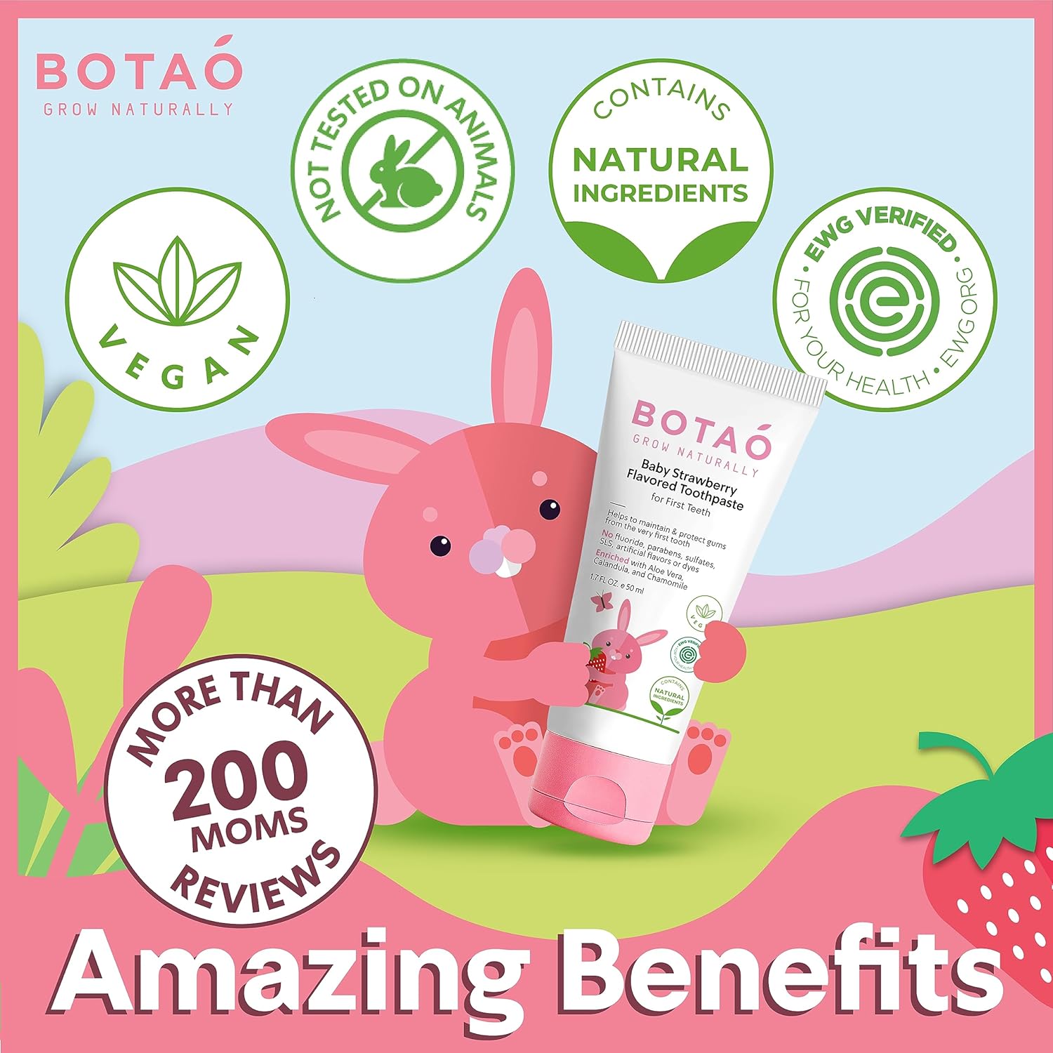 BOTAO Fluoride Free Baby Toothpaste 50ml