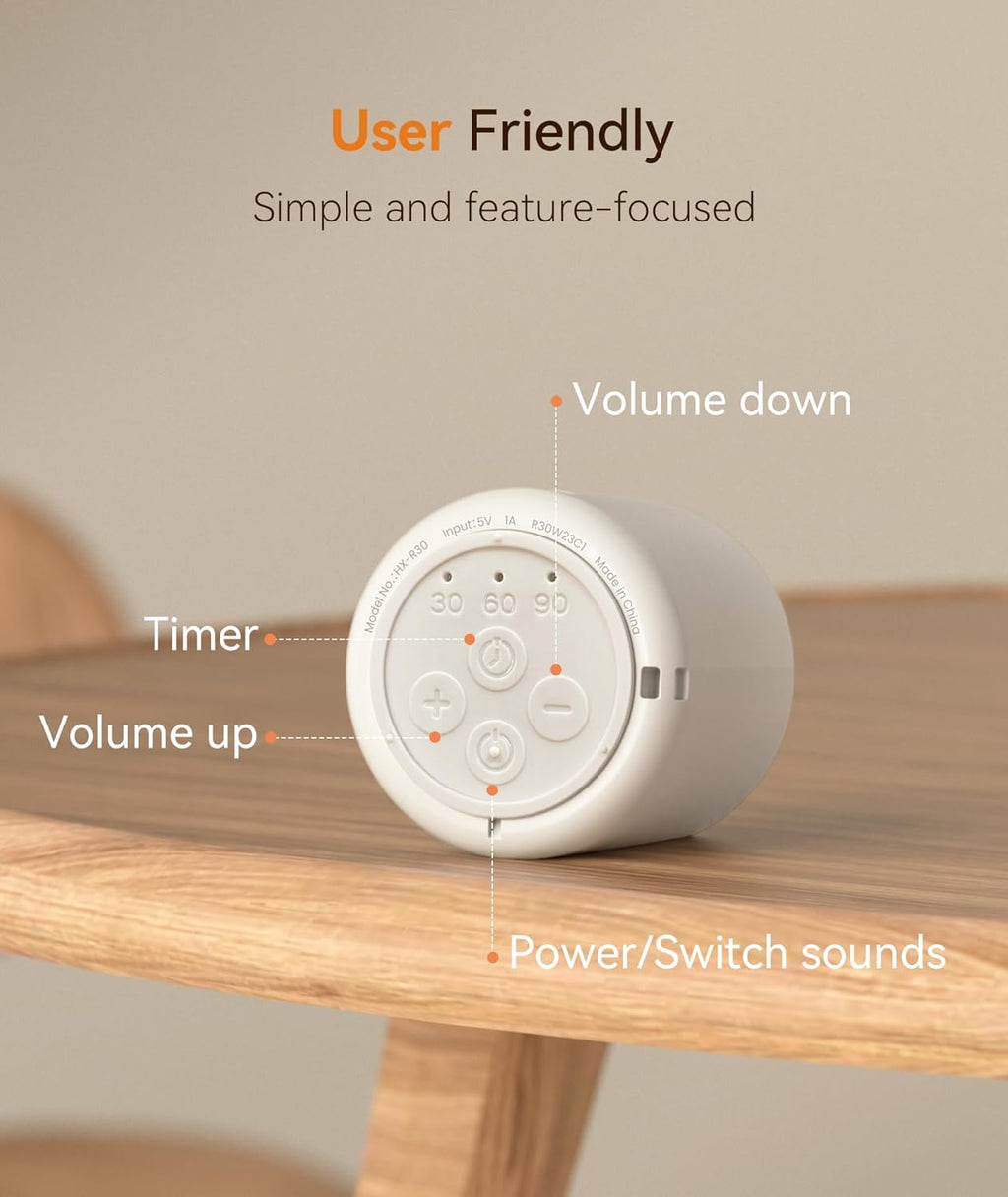 Dreamegg Portable Travel White Noise Machine for Sleep