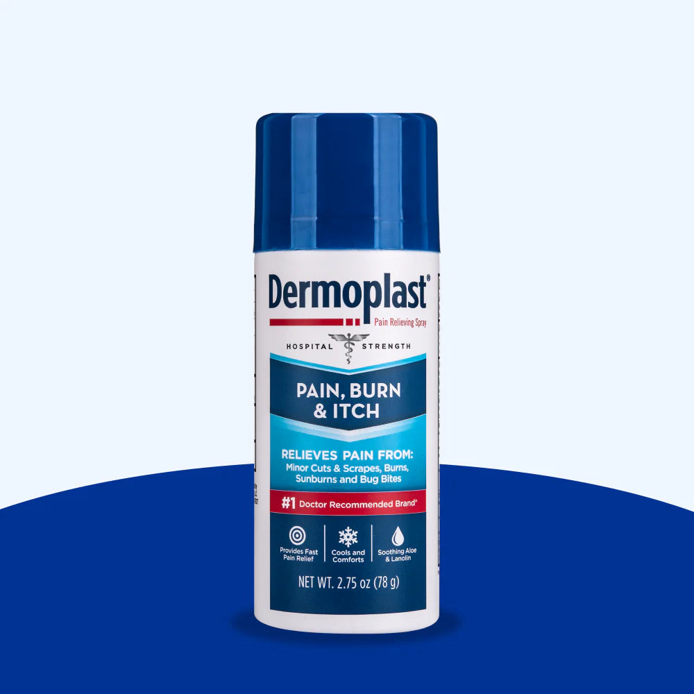 Dermoplast Pain, Burn & Itch Relief Spray for Minor Cuts, Burns and Bug Bites, 78g (Packaging May Vary)