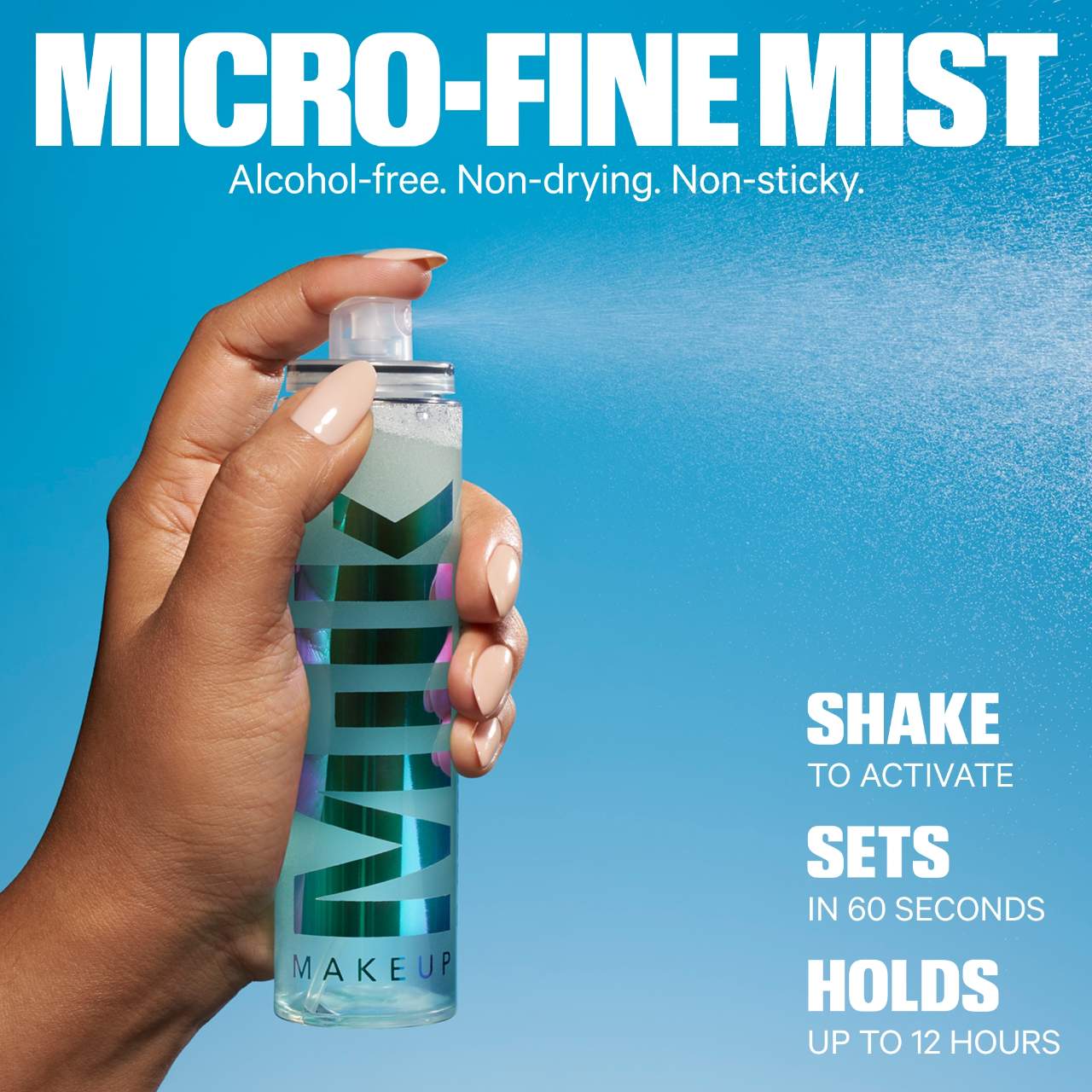 MILK MAKEUP Hydro Grip Dewy Long-Lasting Setting Spray With Hyaluronic Acid + Niacinamide