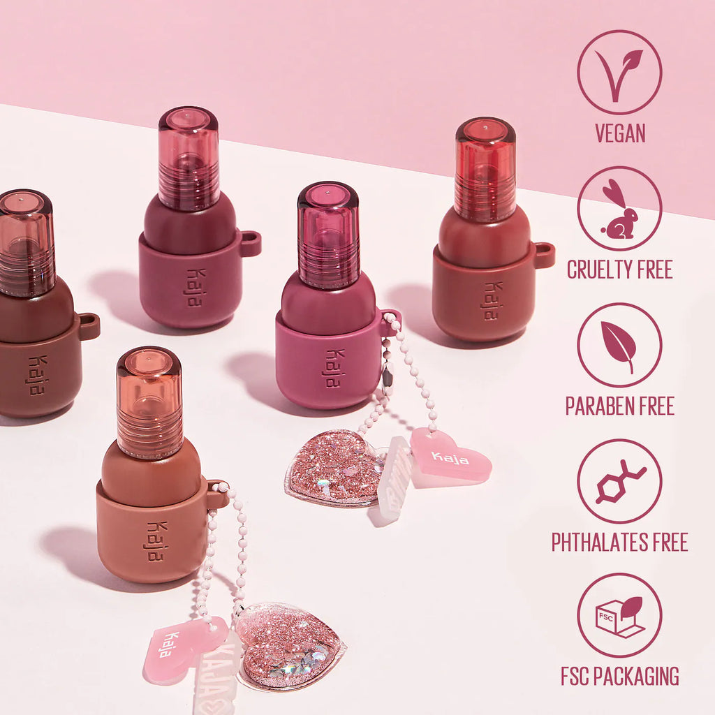 Kaja Jelly Charm Glazed Lip Stain & Blush With Keychain