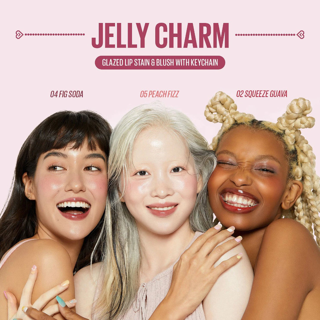 Kaja Jelly Charm Glazed Lip Stain & Blush With Keychain