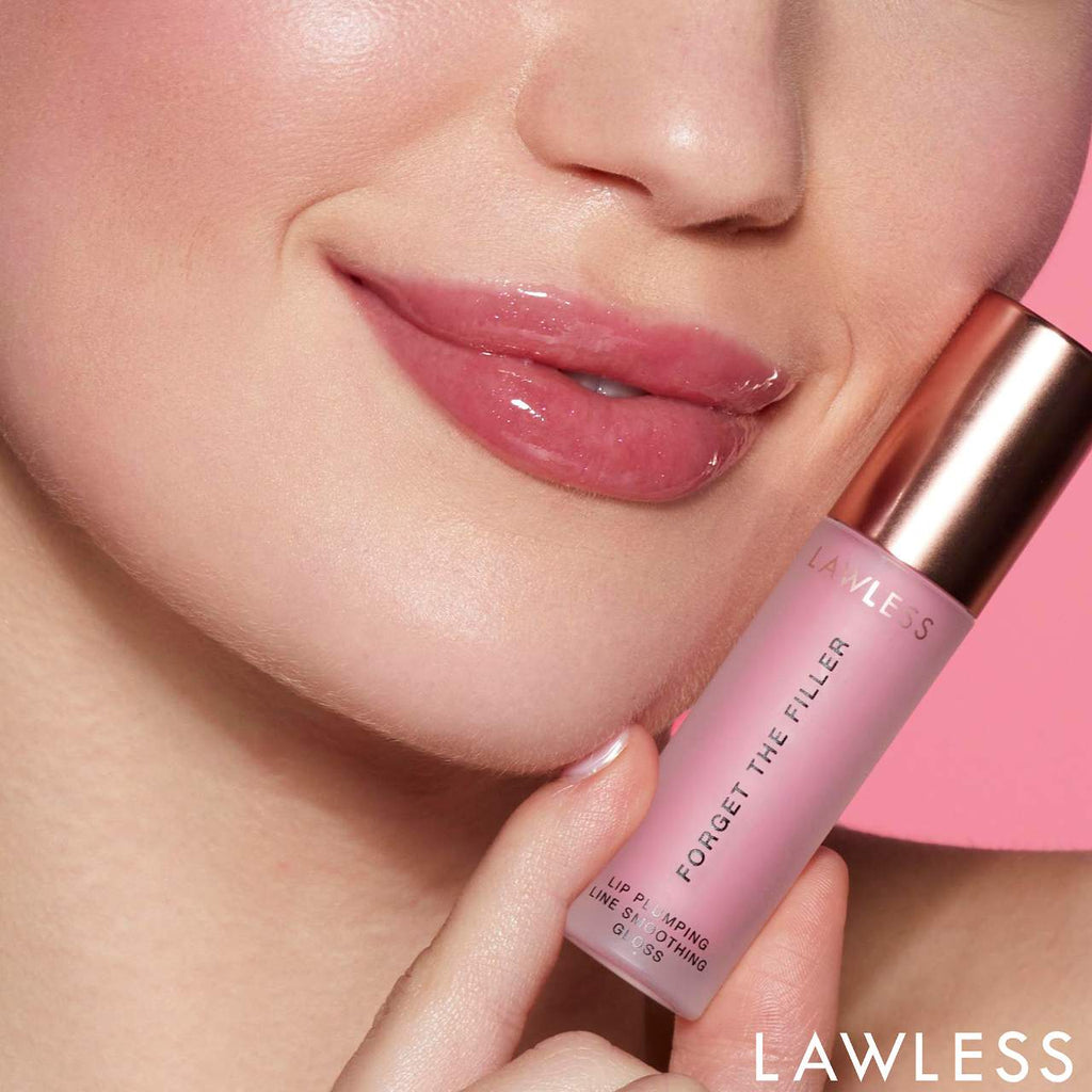 LAWLESS  Forget The Filler Lip Plumper Line Smoothing Gloss{ Shimmer finish}