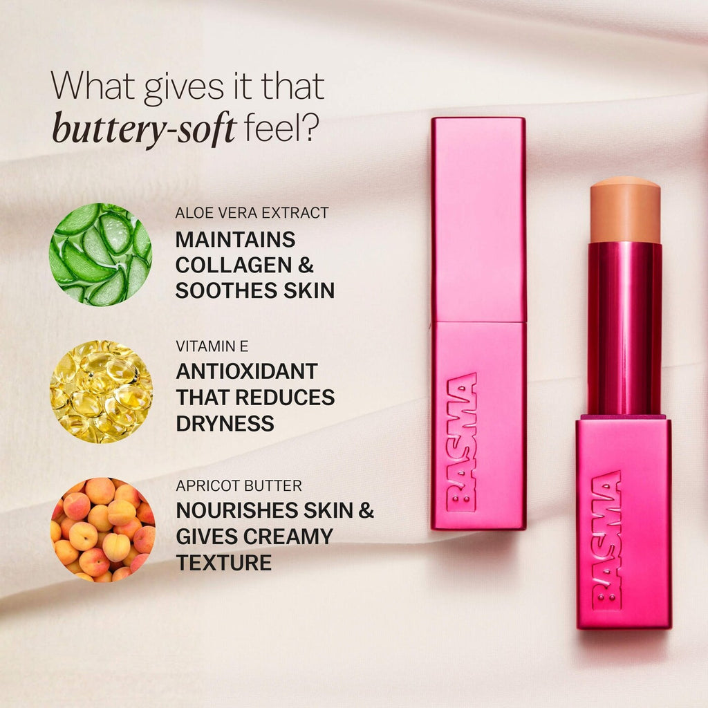 BASMA  The Foundation Stick for Hydrating, Buildable Coverage and Natural Finish