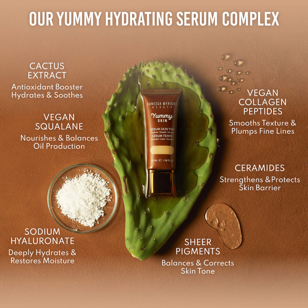 Danessa Myricks Beauty  Yummy Skin Soothing Serum Skin Tint Foundation with Peptides + Ceramides