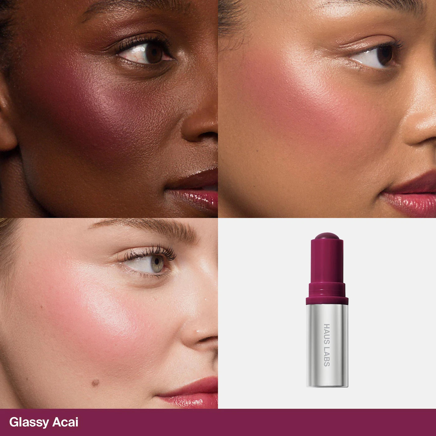 HAUS LABS BY LADY GAGA Color Fuse Longwear Hydrating Glassy Lip + Cheek Blush Balm Stick
