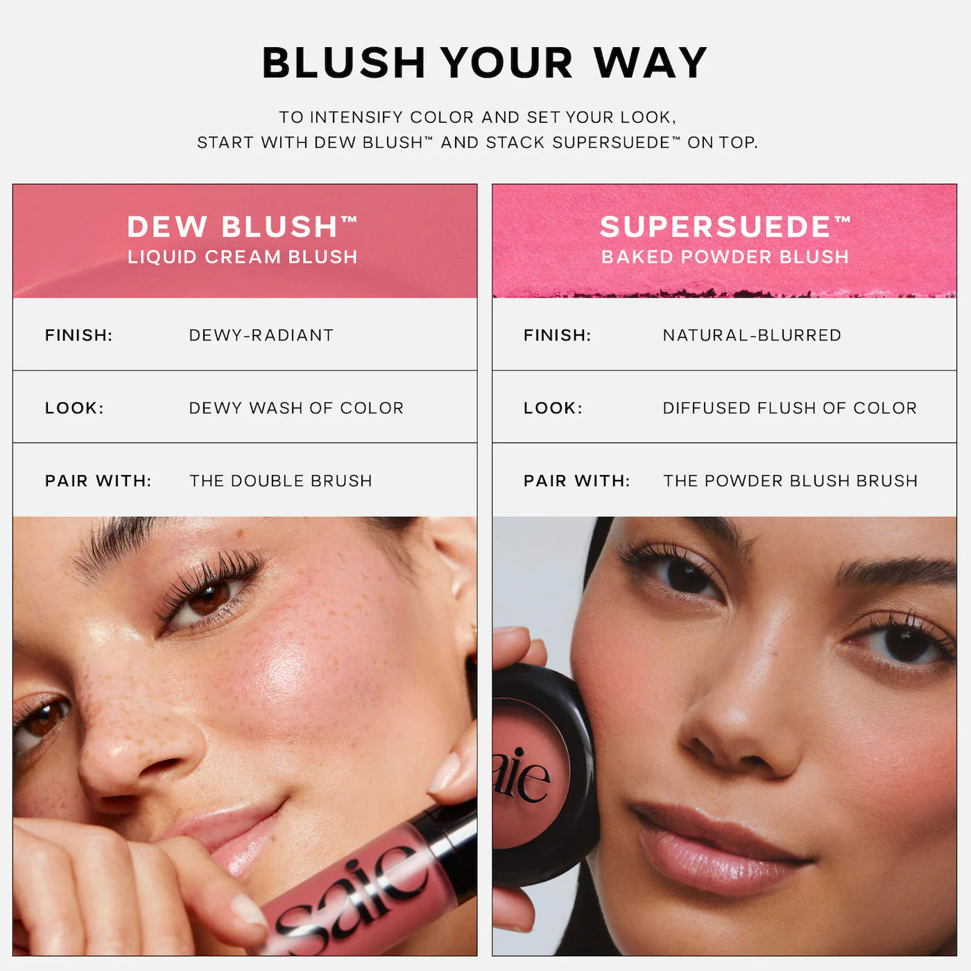Saie SuperSuede™ Radiant Talc-Free Baked Powder Blush