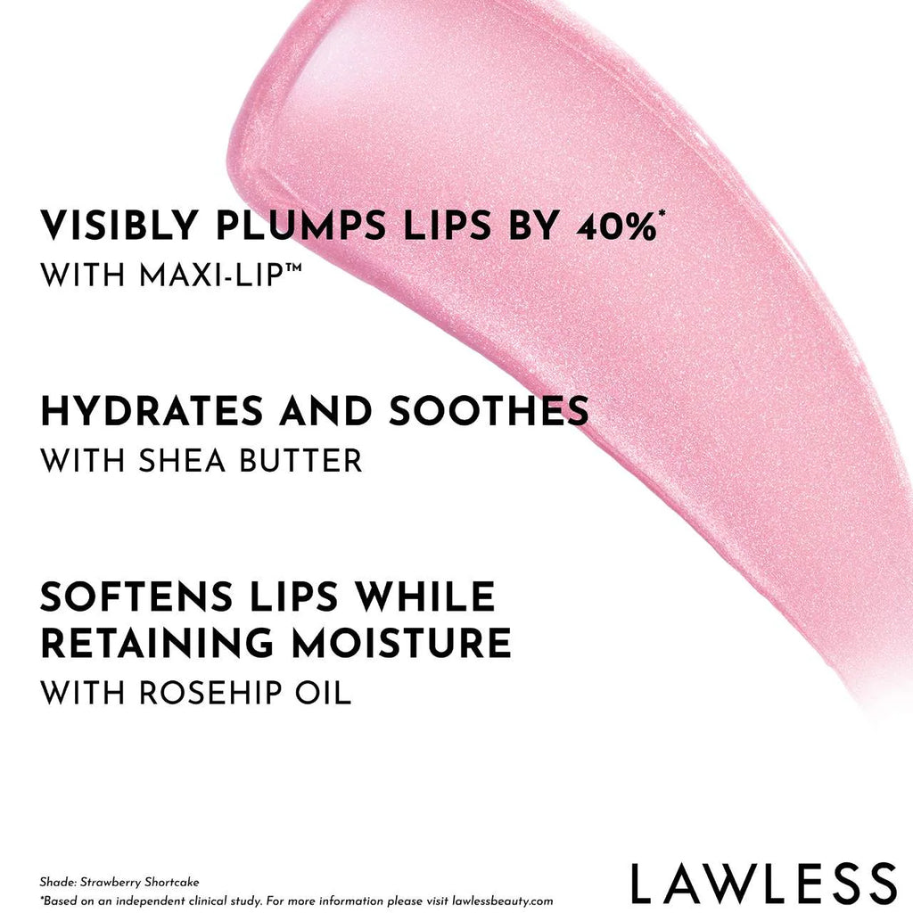 LAWLESS  Forget The Filler Lip Plumper Line Smoothing Gloss{ Shimmer finish}
