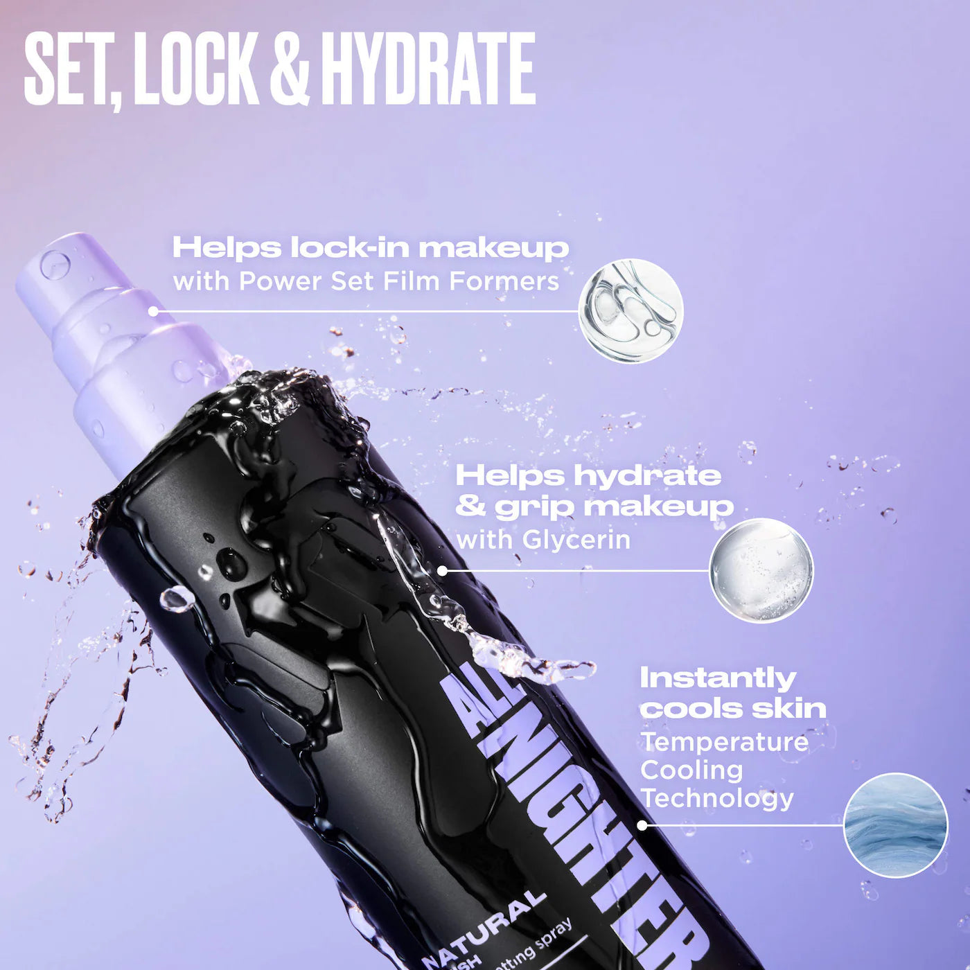 Urban Decay  All Nighter Waterproof Natural Finish Setting Spray with 24HR Wear