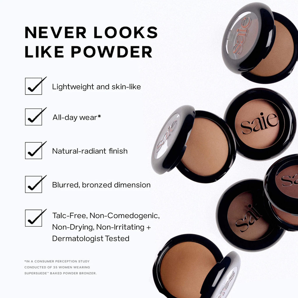 Saie SuperSuede™ Radiant Talc-Free Baked Powder Bronzer